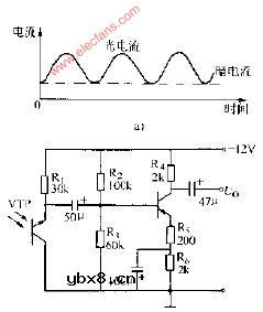 采用电容器耦合的调制光信号放大电路图