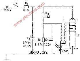 光控晶闸管随动闪光灯电路图