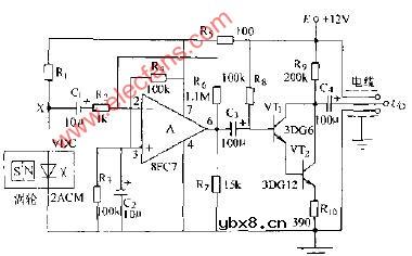 磁敏二极管远距离磁-电信号变送器电路图
