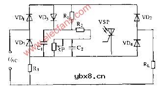 光控晶闸管延时道通电路图