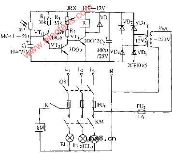 光敏交溜接触器电路图