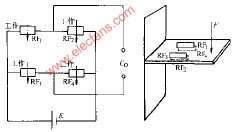 四片工作全桥式力敏电桥电路图