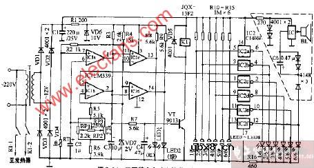 三环牌全自动电热淋浴器电路图