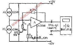 温差直读计电路图