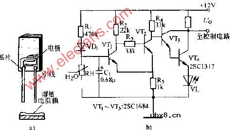 电阻型揭露传感器应用电路图