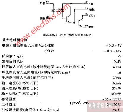 6N138 6N139型电路原理电路图