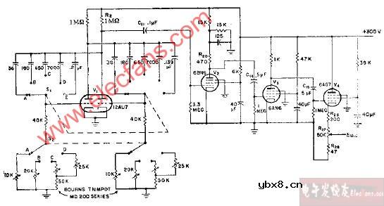 锐截止无极方波发生器电路图