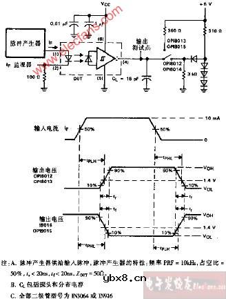 OPI812-OP1815开关时序电路及波形电路图