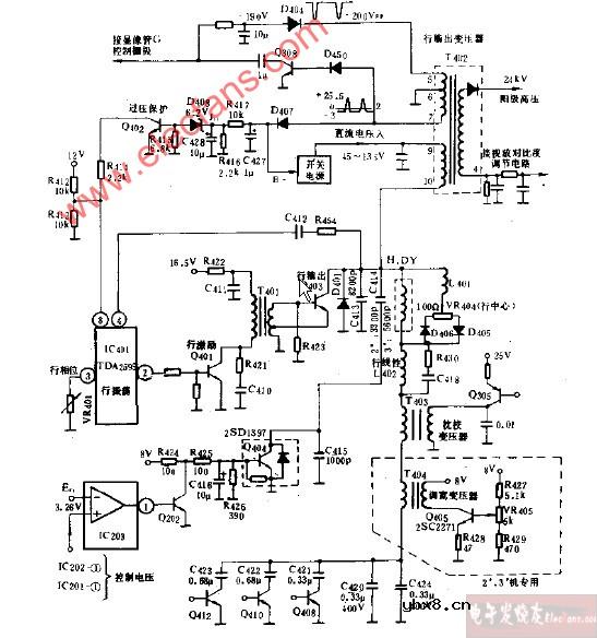 GW500显示器行输出级电路图