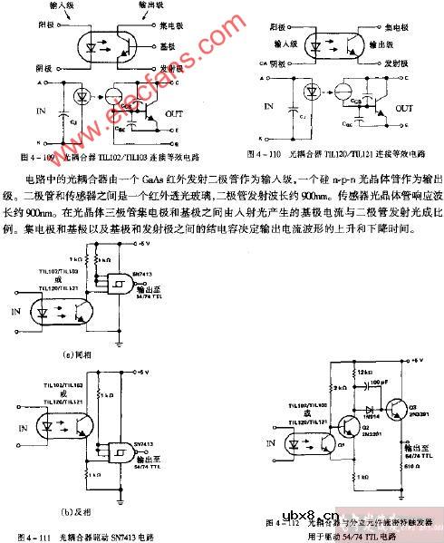 光耦合器驱动SN7413电路图