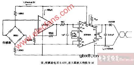 350Ω桥传感器变送器电路图
