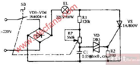 永保牌JE-98A电子调光台灯电路图