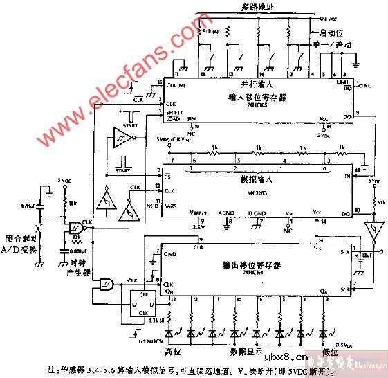 ML2283传感器独立工作电路图