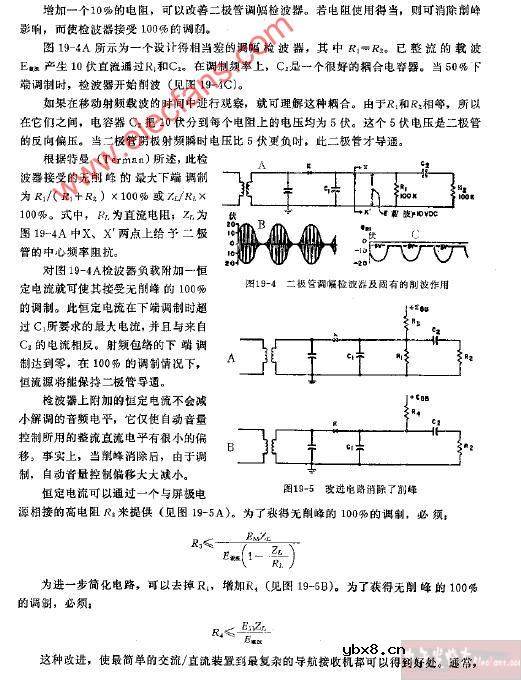 用二极管挑夫检波器消除削峰电路图