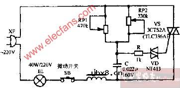 中亚牌SBT-254调光书写台灯电路图