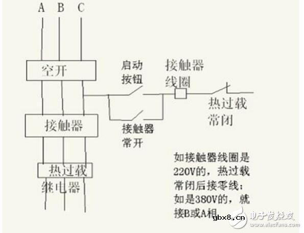 热过载继电器配合接触器怎么接线
