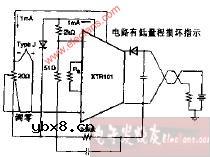 XTR101有二极管冷端补偿的热电偶输入电路图
