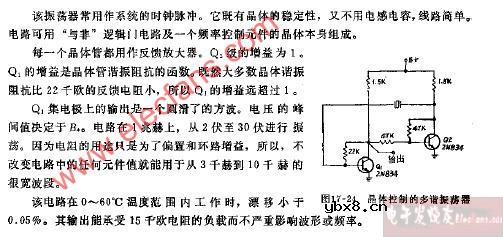 晶体控制的多谐振荡器电路图