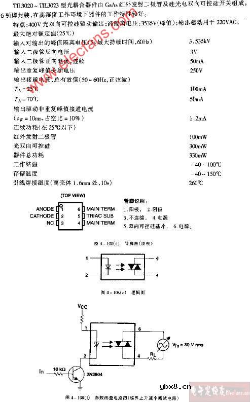 TIL3020~TIL3023参数测量电路图