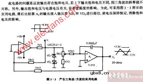 产生三角波、方波的实用电路图