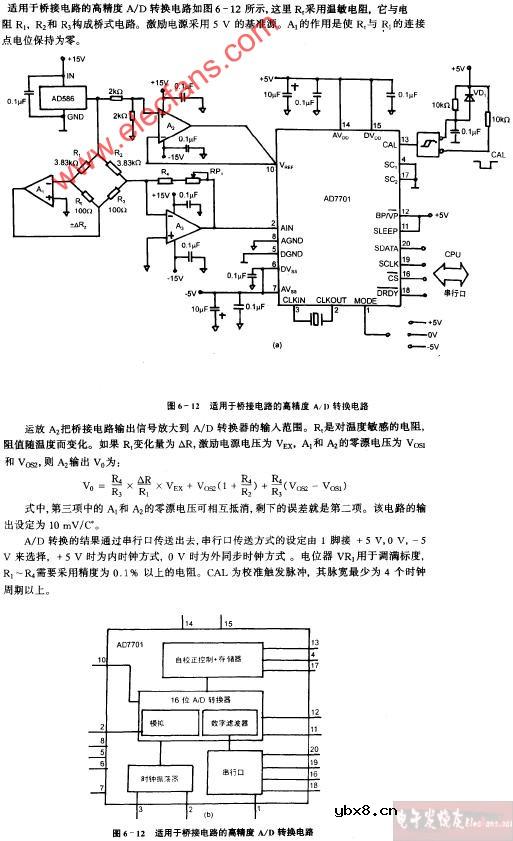 适用于桥接电路的高精度AD转换电路图
