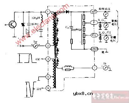 日立产逆程变压器原理电路图