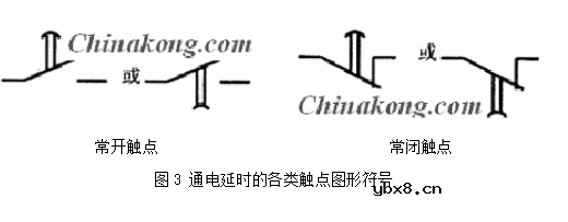 时间继电器的触点图形符号