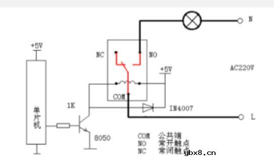 5脚继电器接线方法