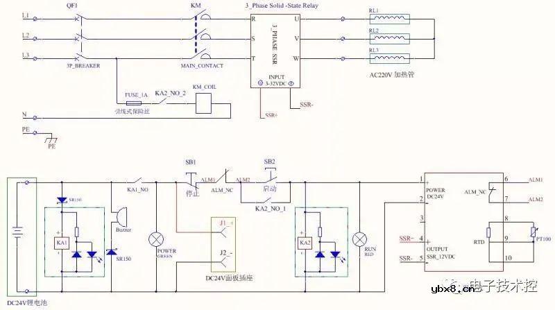 三相固态继电器控制加热管实例