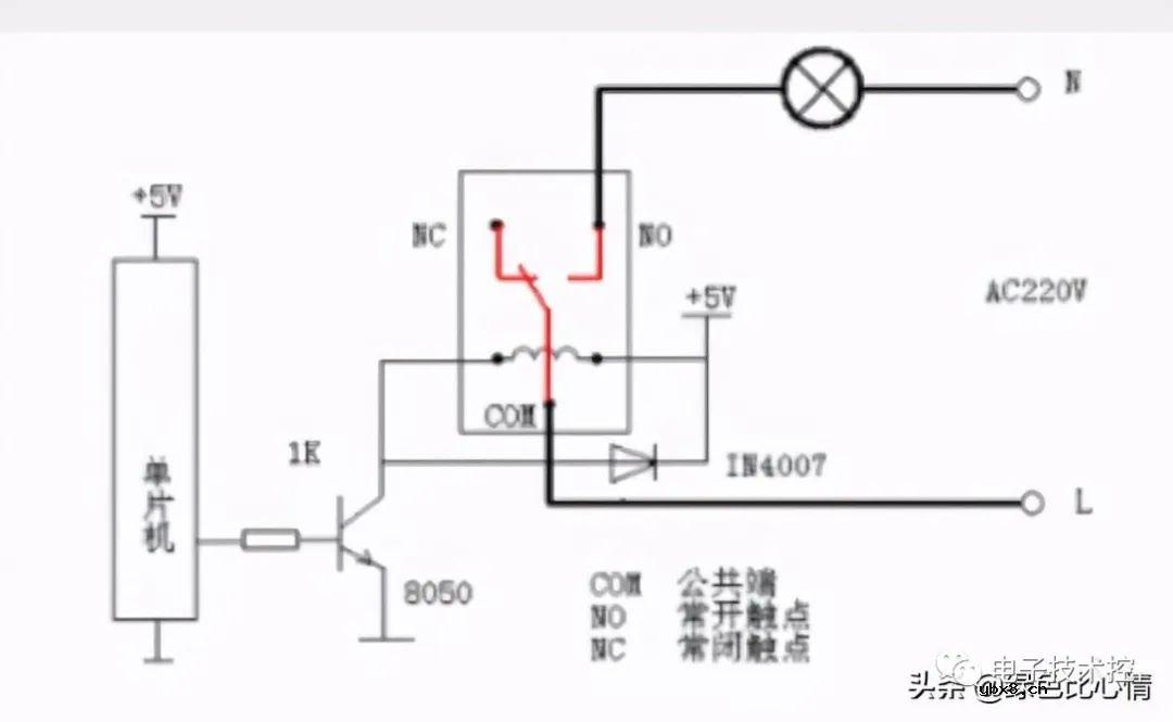 继电器几个典型常用的接线图