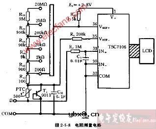 DT830A,CM3900,DT840型电阻测量电路图