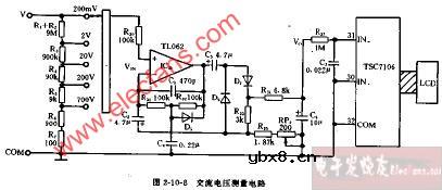 DT840D、CM3900A型交流电压测量电路图
