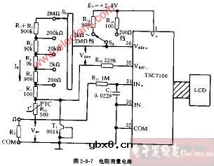 DT830C、CM2400型电阻测量电路图