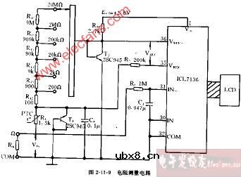 DT890、DT890A型电阻测量电路图