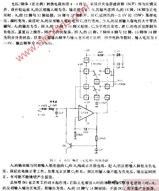 电压、频率（正比例）转换电路图
