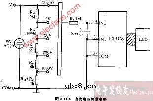 DT890、DT890A型直流电压测量电路图