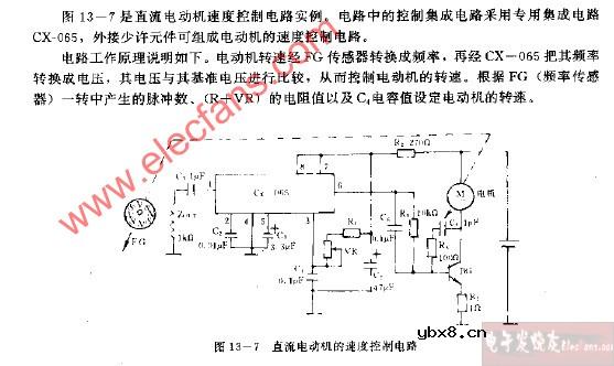 直流电动机的速度控制电路图