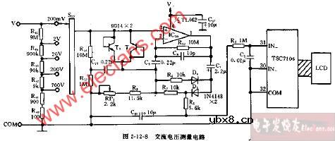 DT890B型交流电压测量电路图