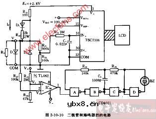 DT840D、CM3900A型二极管和蜂鸣器挡电路图