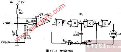 DT830A,CM3900,DT840型蜂鸣器电路图