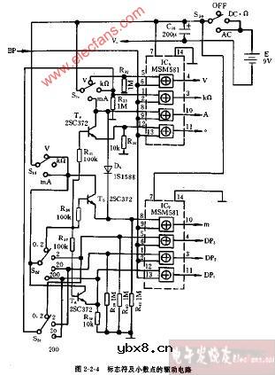 标志符及小数点的驱动电路图