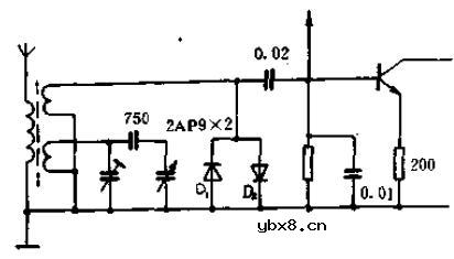 二极管用于调幅收音机高放电路的强信号衰减