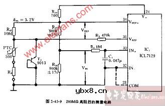 DT1000、CM4200型200MΩ高阻挡的测量电路图