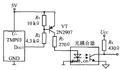 带PNP三极管电流放大的光耦隔离电路