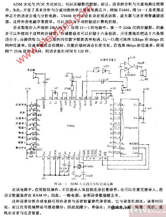 ADM方式语音合成电路图