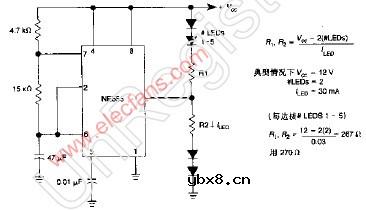 用2-10只LED的闪光器