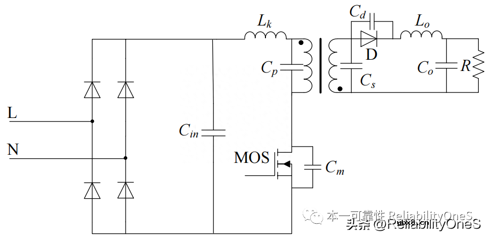 CCM下的FLYBACK电源拓扑开关尖峰形成过程