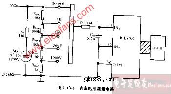 DT809C型直流电压测量电路图