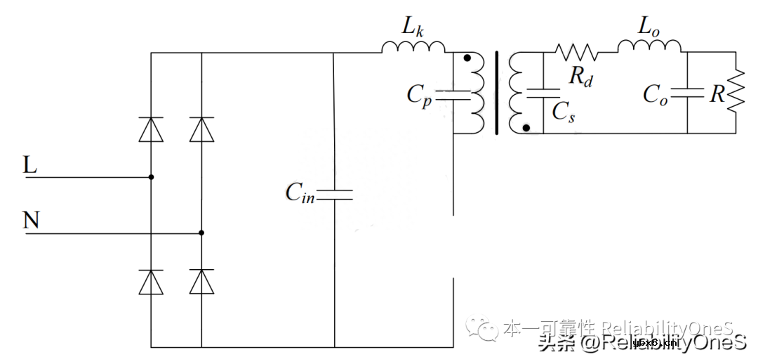 CCM下的FLYBACK电源拓扑开关尖峰形成过程
