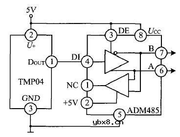 加外部缓冲器的远程测温电路